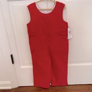 Red Corduroy Longall 3T